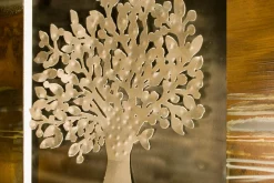 Wanddeko Metall 'Silver Giant' 55x55x3,5cm