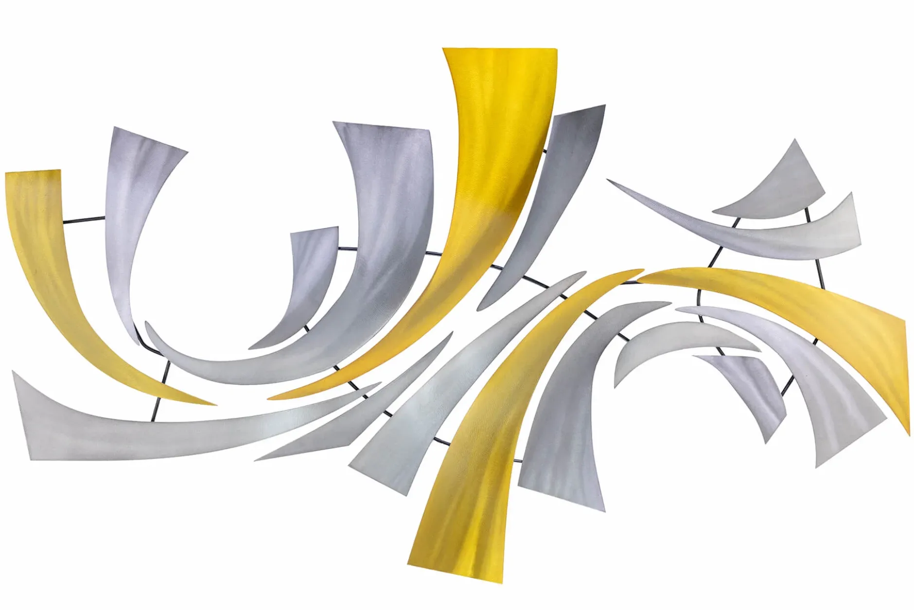 Wanddeko Metall 'Sinnbild einer Welle' 118x69x5cm