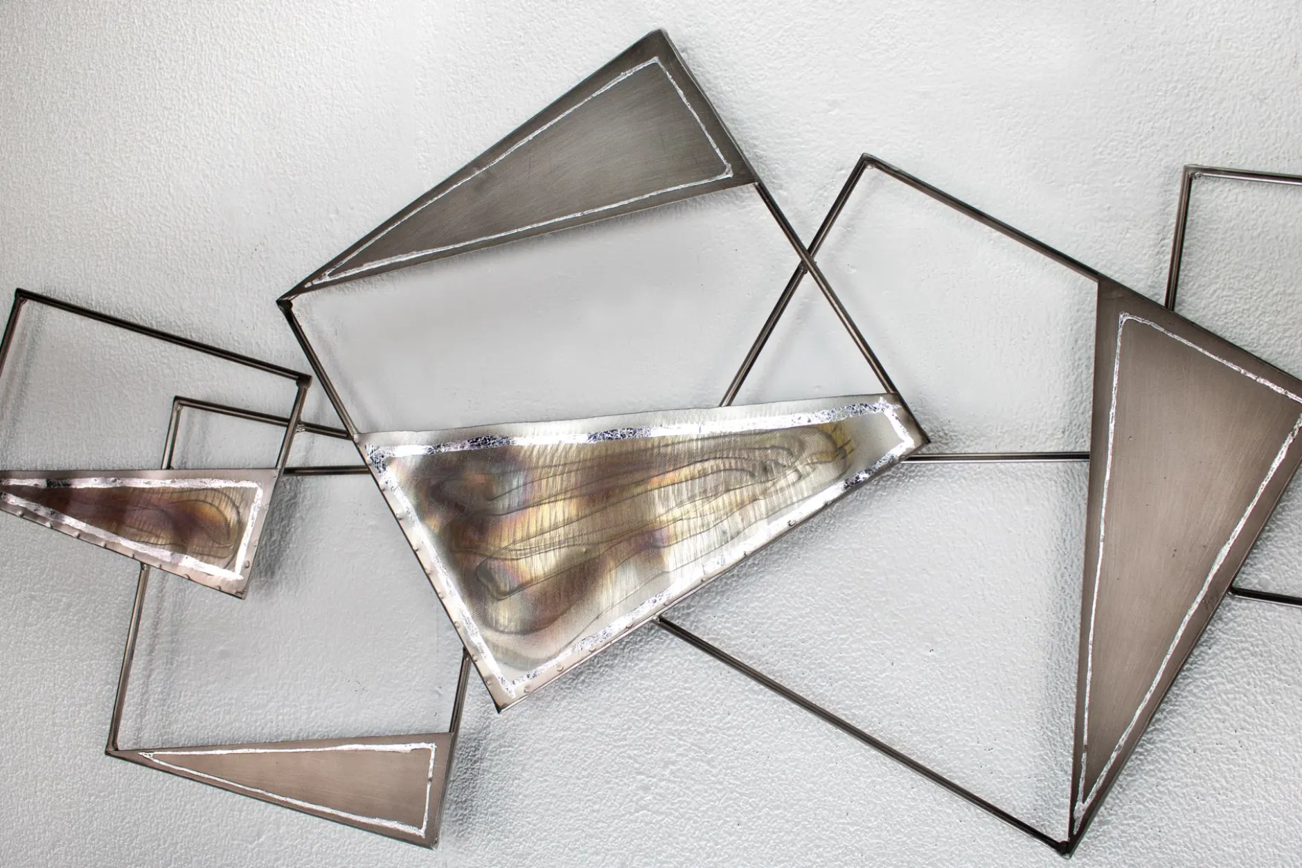 Wanddeko Metall 'Stabilität' 150x50x4cm