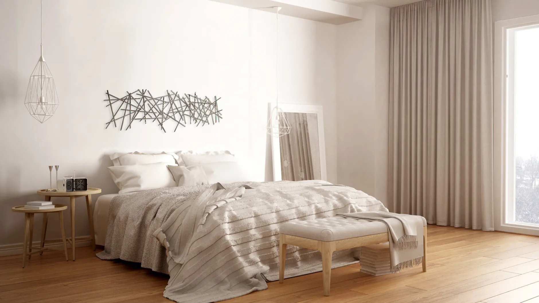 Wanddeko Metall 'Stick Together' 150x50x3,5cm