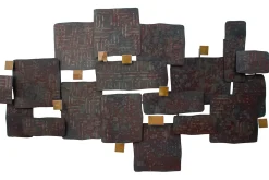 Wanddeko Metall 'Stone Collage' 103,5x62x6,5cm