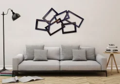 Wanddeko Metall 'Time will tell' 127x75x7,5cm