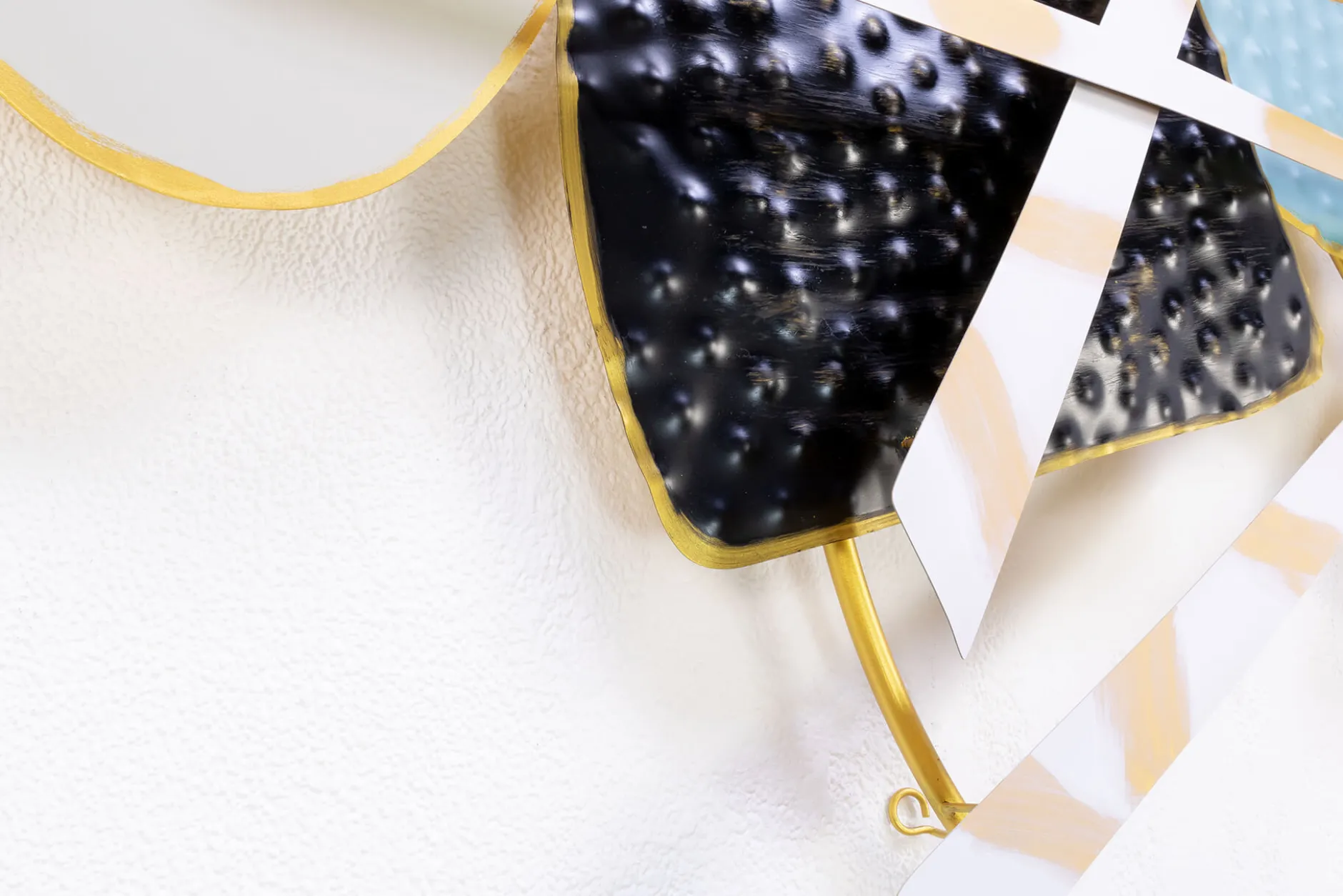 Wanddeko Metall 'Touch of Gold' 124x71x9cm