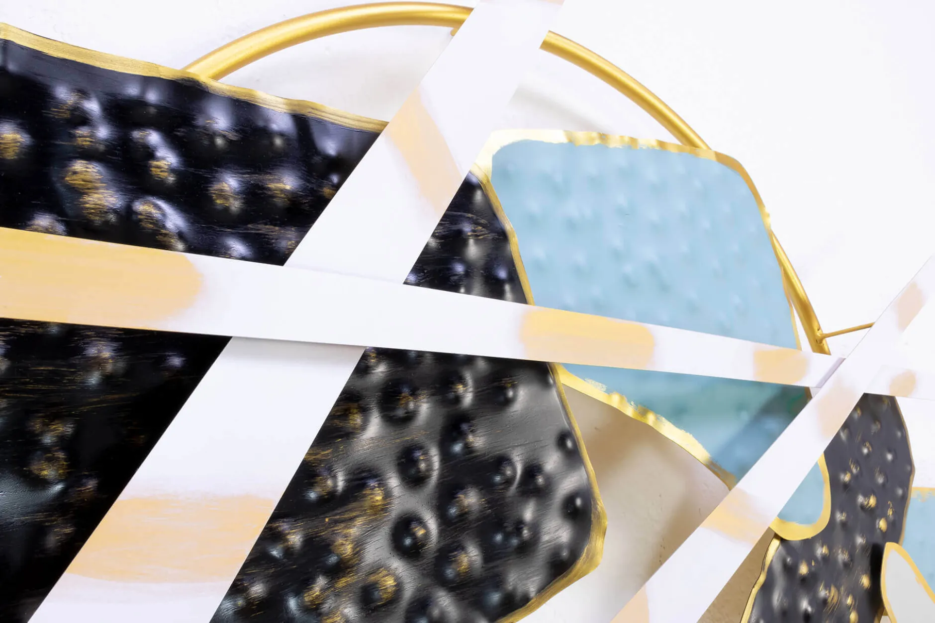 Wanddeko Metall 'Touch of Gold' 124x71x9cm