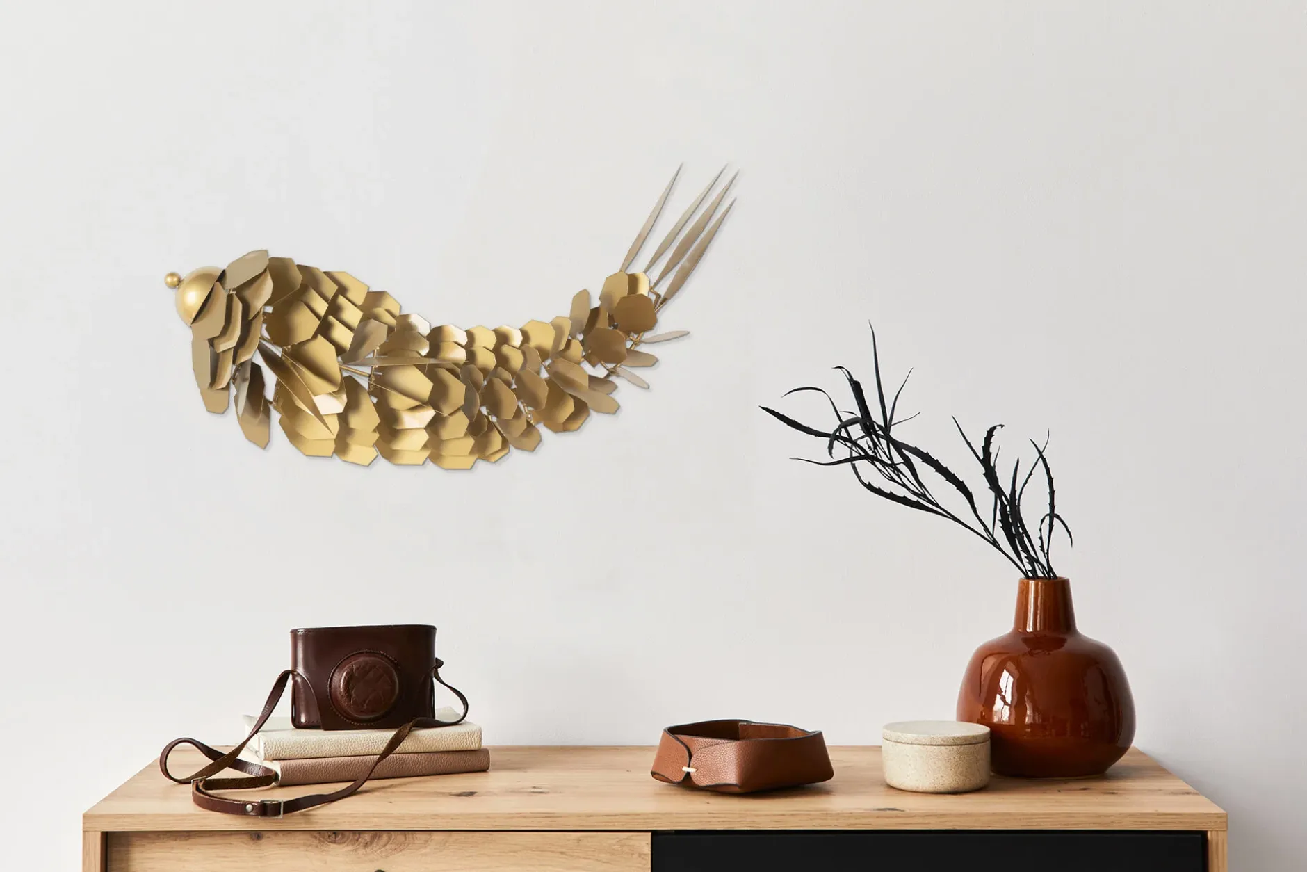 Wanddeko Metall 'Treasure of Pond' 70x34x10cm