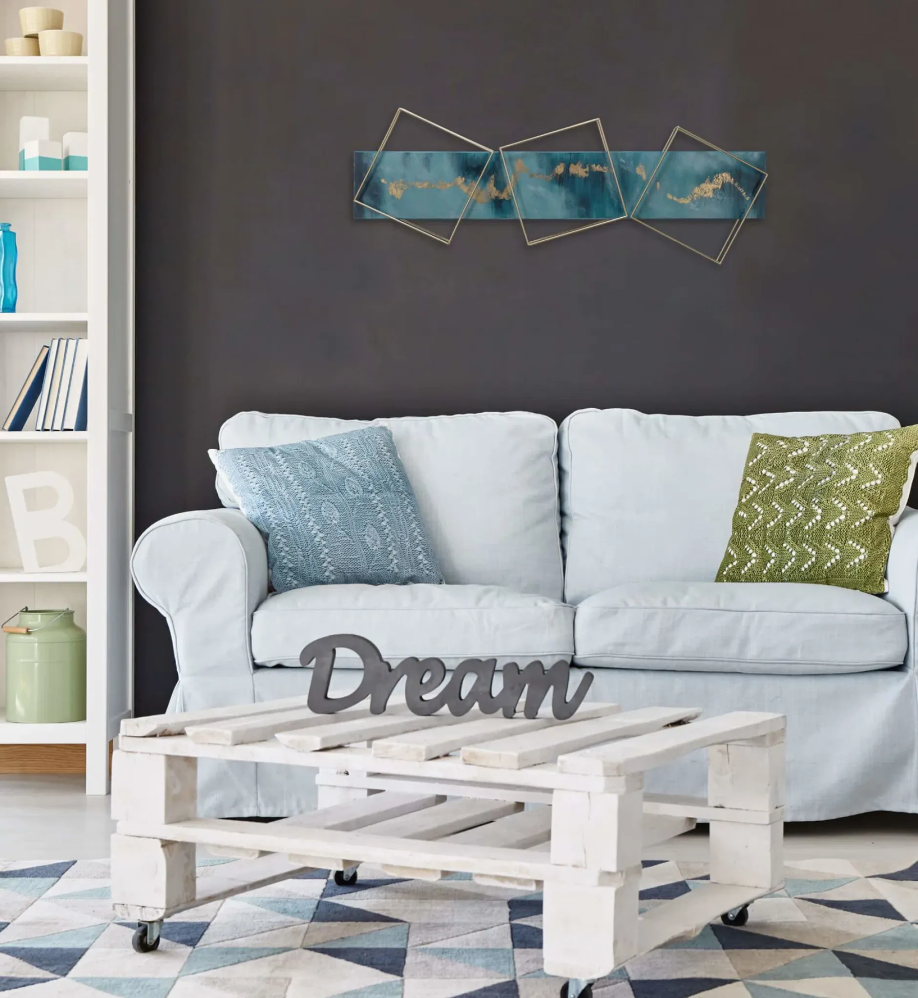 Wanddeko Metall 'Triton's Lifeblood' 120x40x6cm