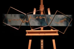 Wanddeko Metall 'Triton's Lifeblood' 120x40x6cm