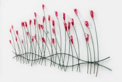 Wanddeko Metall 'Verspielte Blumen' 123x55x5cm