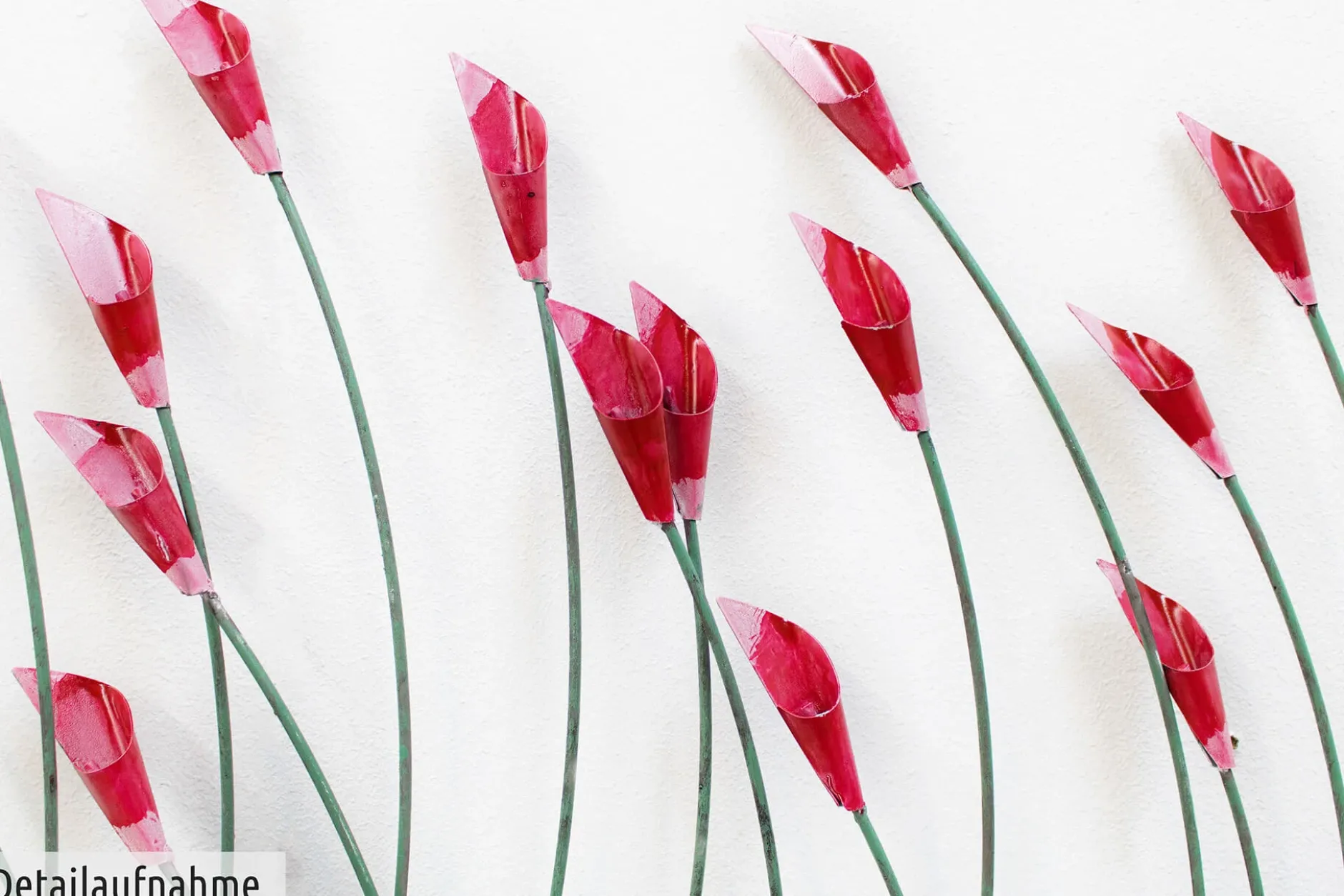 Wanddeko Metall 'Verspielte Blumen' 123x55x5cm