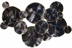 Wanddeko Metall 'Water on Plates' 117x72,5x8cm
