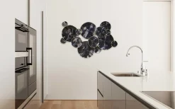 Wanddeko Metall 'Water on Plates' 117x72,5x8cm
