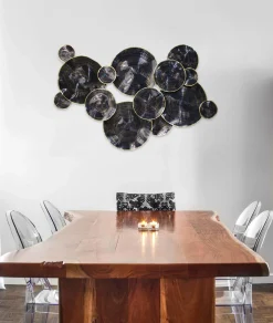 Wanddeko Metall 'Water on Plates' 117x72,5x8cm