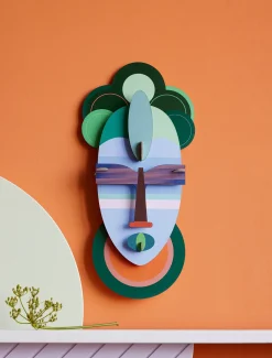 Wanddeko Papier 'Abstrakte Maske'