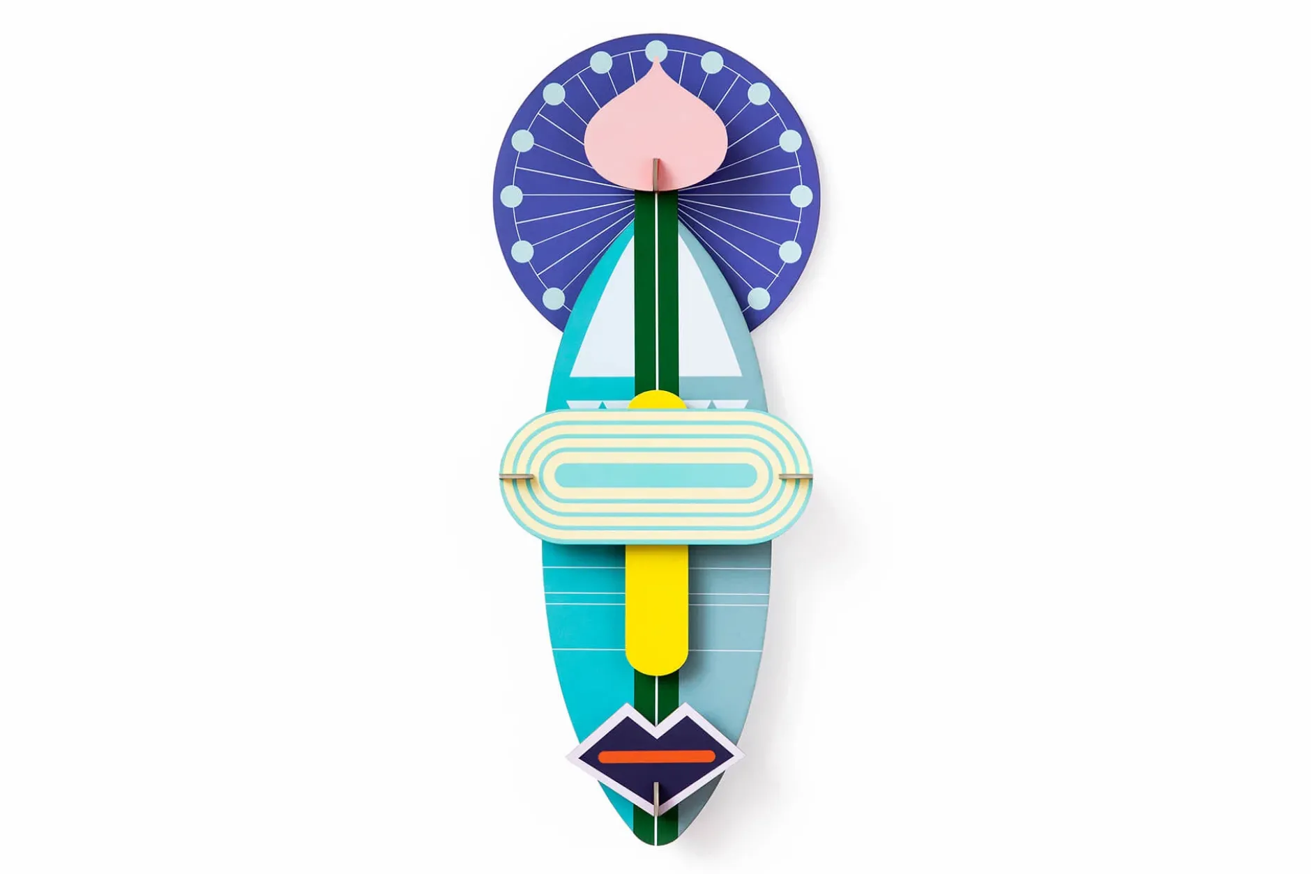 Wanddeko Papier 'Abstrakte Maske'