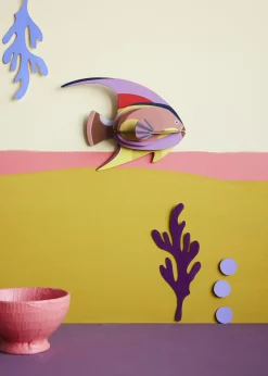 Wanddeko Papier 'Abstrakter Fisch'