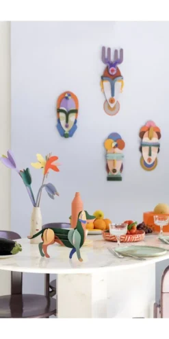 Wanddeko Papier 'Abstraktes Gesicht'