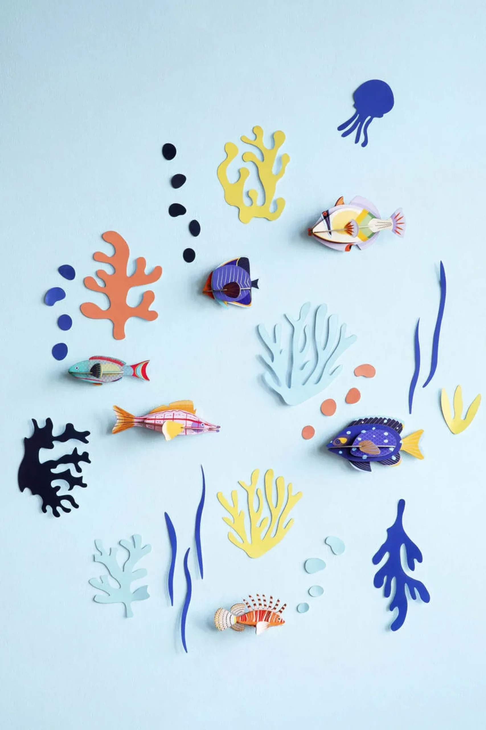 Wanddeko Papier 'Aquarium-Set'