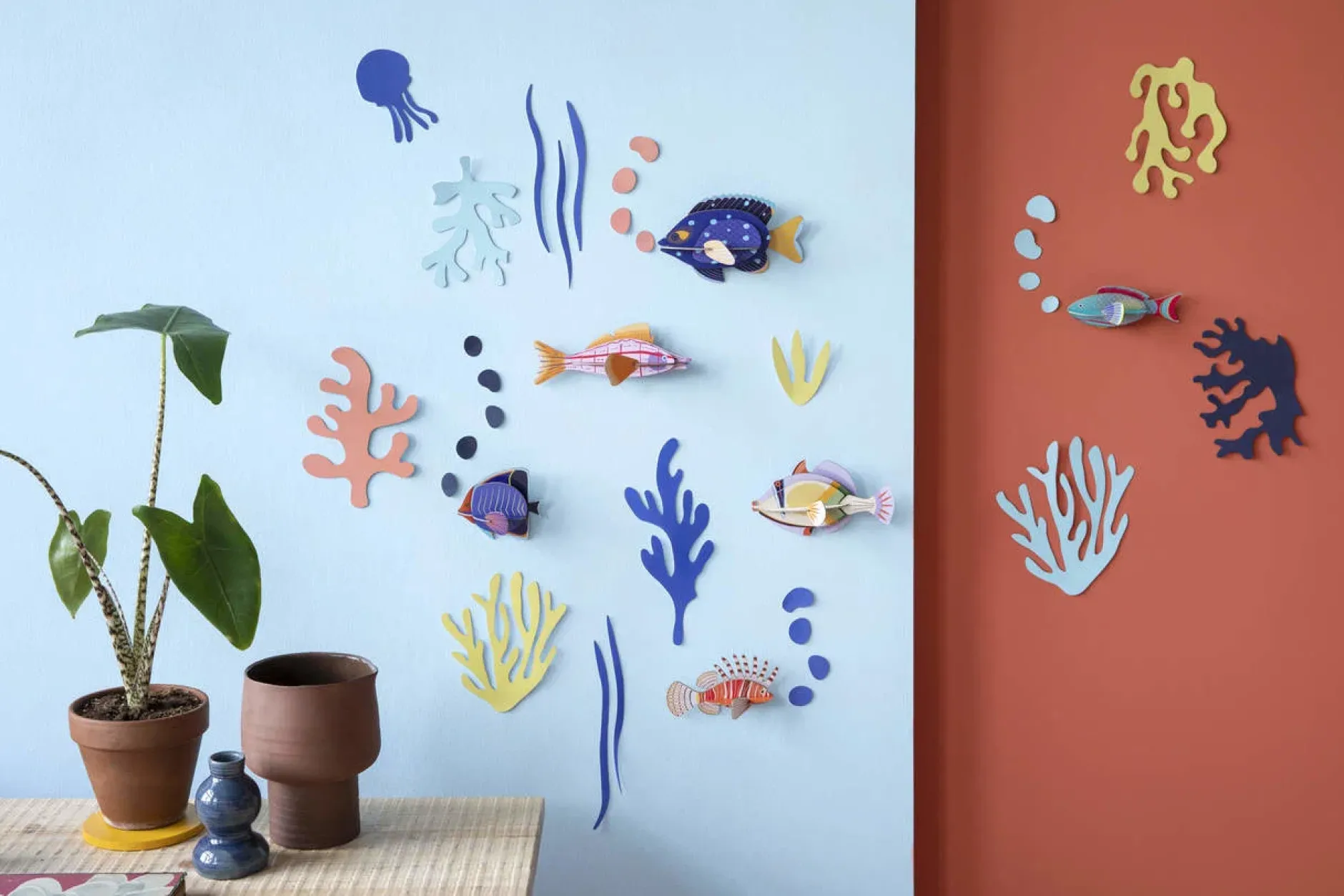 Wanddeko Papier 'Aquarium-Set'