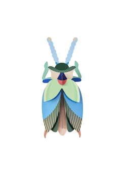 Wanddeko Papier 'Azurflügel-Käfer'
