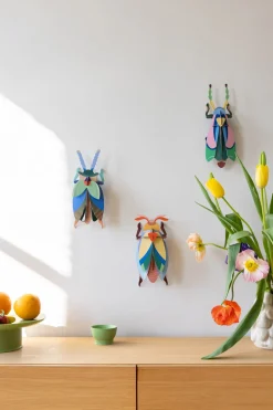 Wanddeko Papier 'Azurflügel-Käfer'