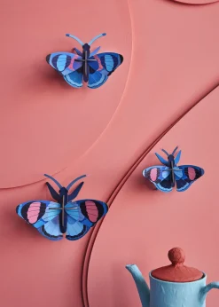 Wanddeko Papier 'Azur-Flug-Trio'