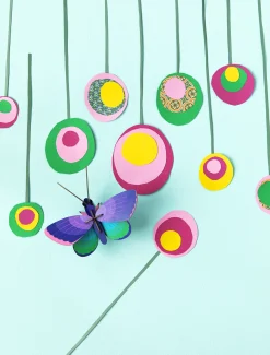 Wanddeko Papier 'Azur-Kupfer-Schmetterling'
