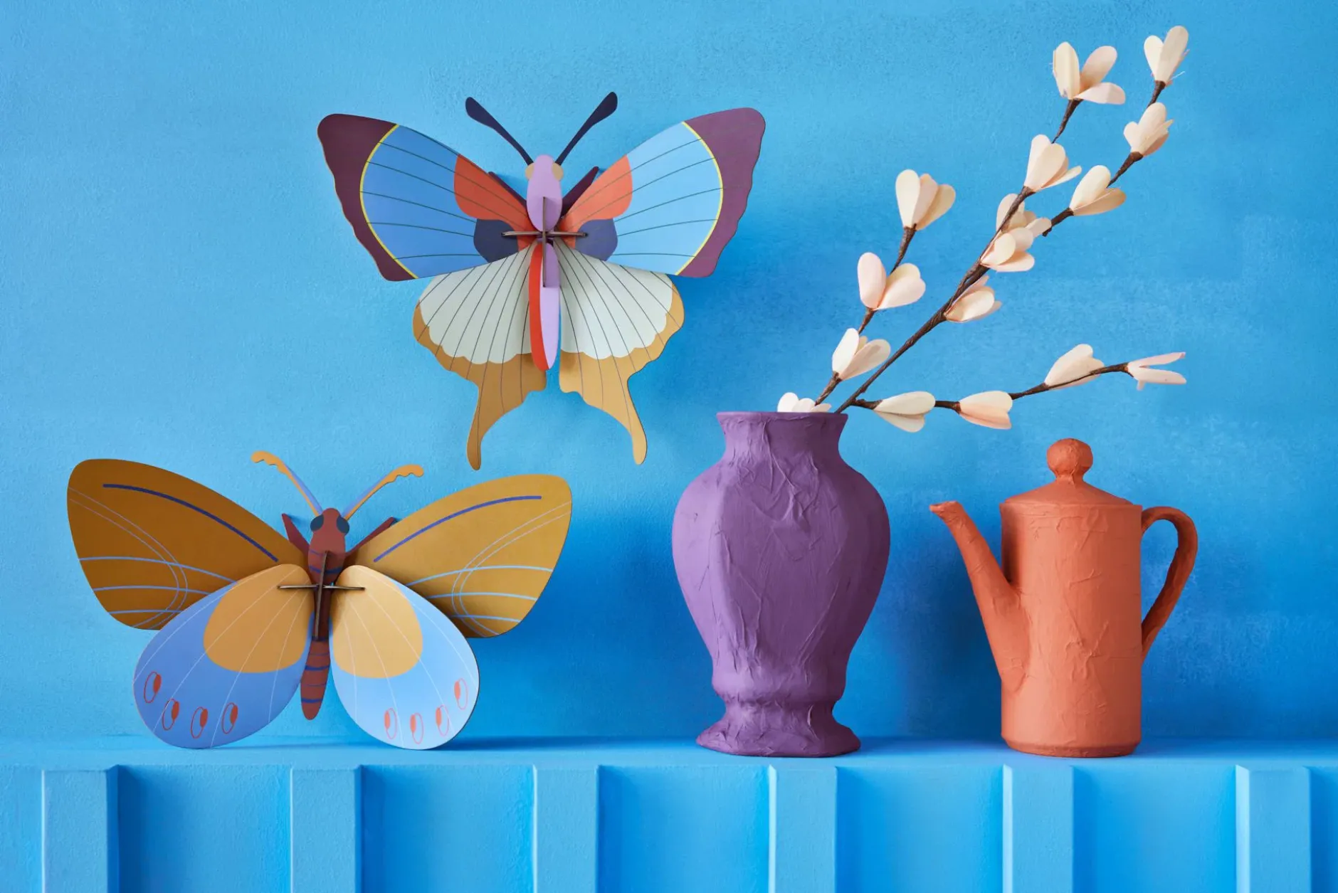 Wanddeko Papier 'Azur-Monarch'