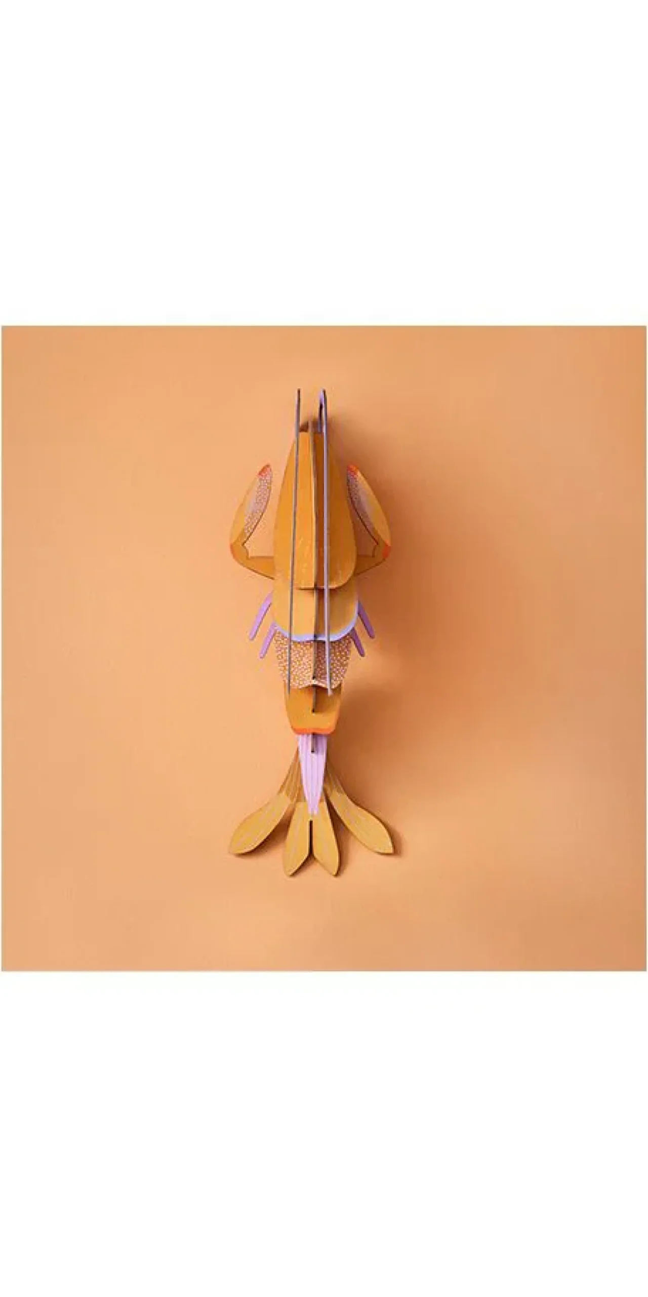 Wanddeko Papier 'Bernstein-Garnele'