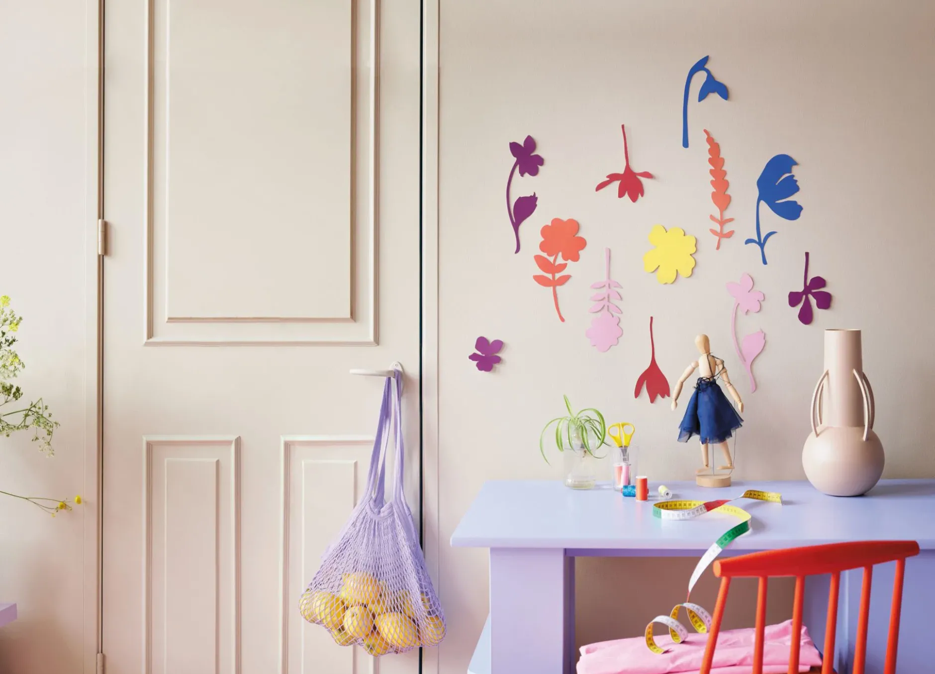 Wanddeko Papier 'Blumenfeld'