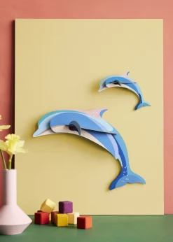 Wanddeko Papier 'Dolphin Couple'