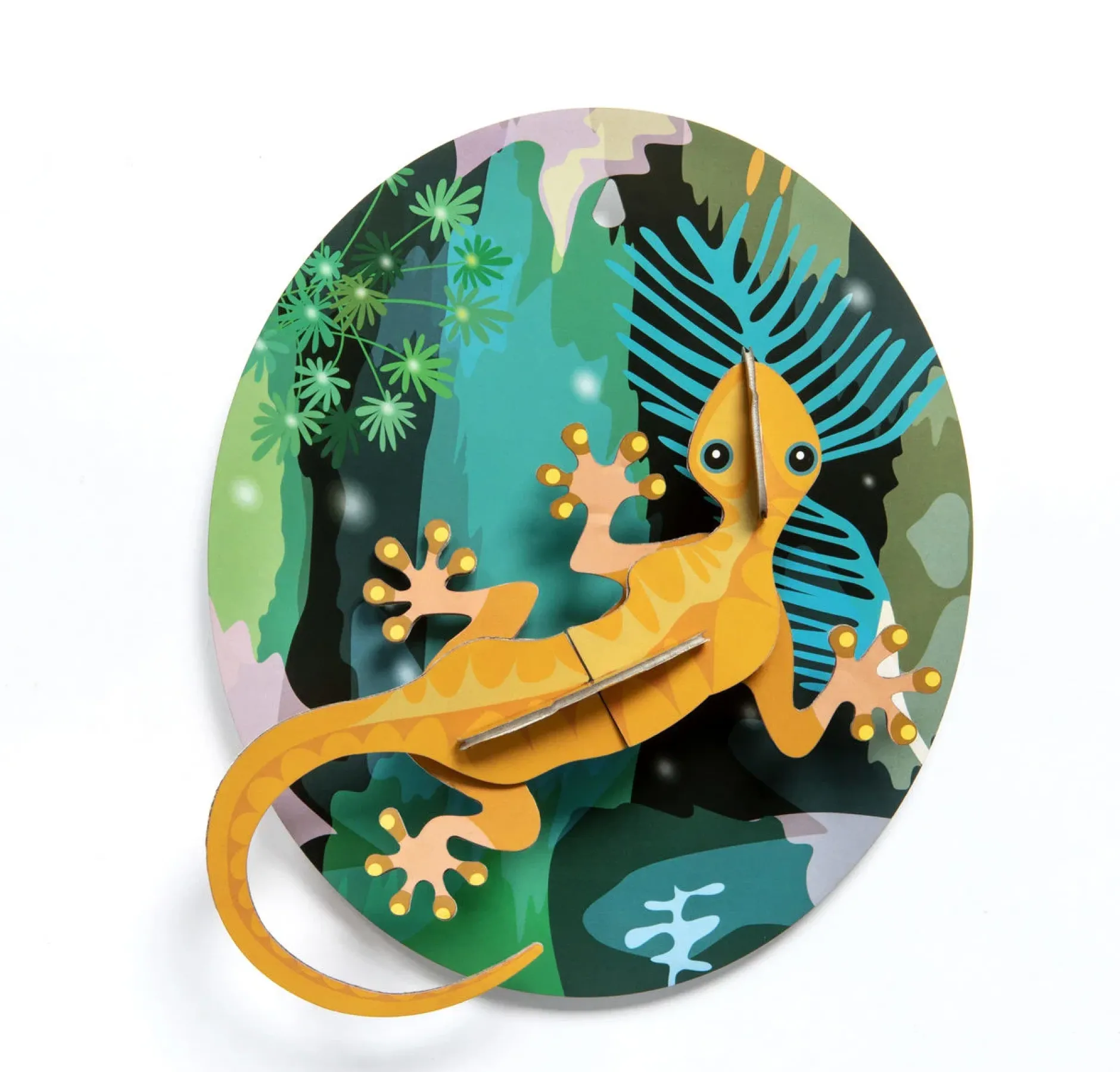 Wanddeko Papier 'Dschungel-Gecko'