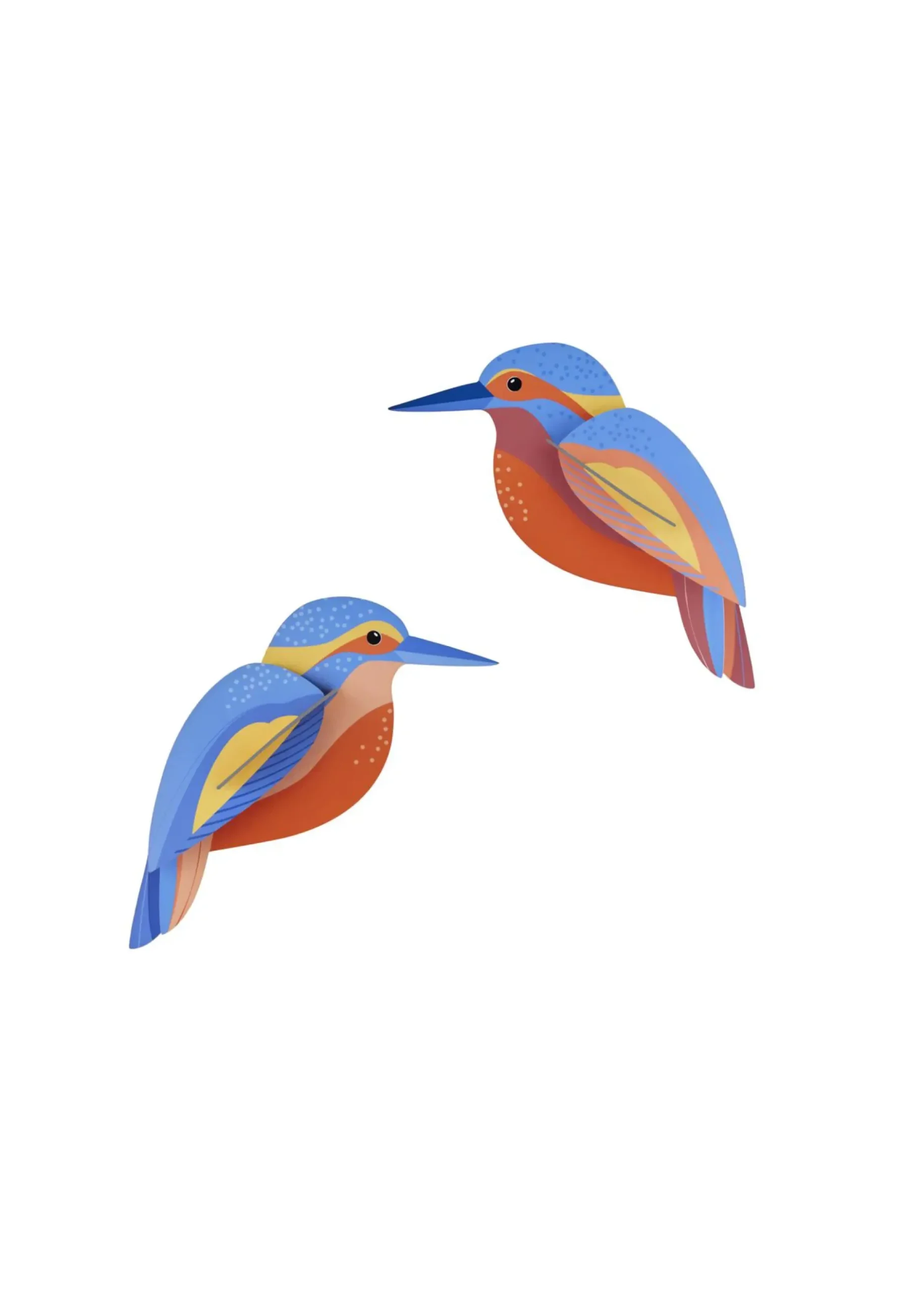 Wanddeko Papier 'Eisvogel-Duo'
