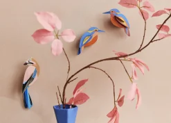 Wanddeko Papier 'Eisvogel-Duo'