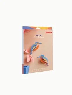 Wanddeko Papier 'Eisvogel-Duo'