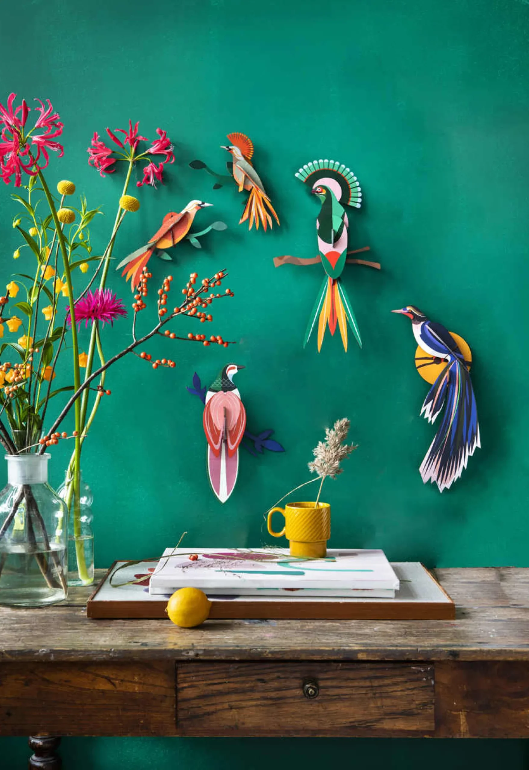 Wanddeko Papier 'Exotischer Jade-Schwanz'