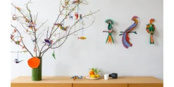 Wanddeko Papier 'Exotischer Vogel'