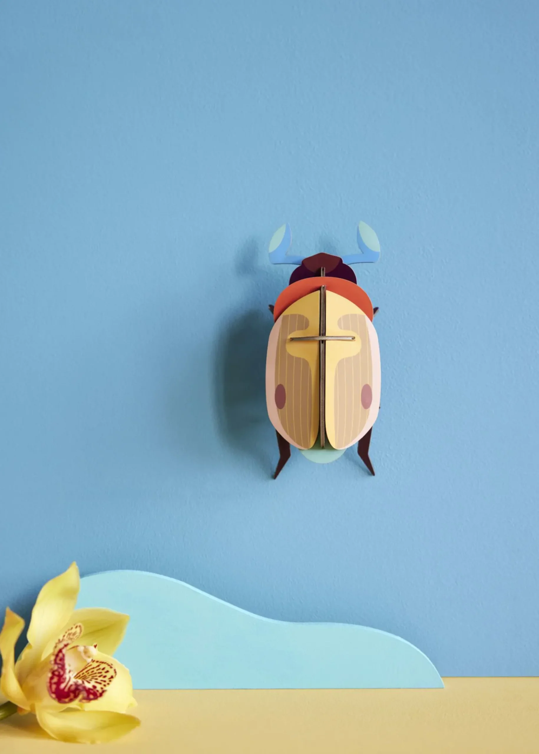 Wanddeko Papier 'Gedämpfter Käfer'