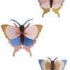 Wanddeko Papier 'Gedämpftes Flügel-Trio'