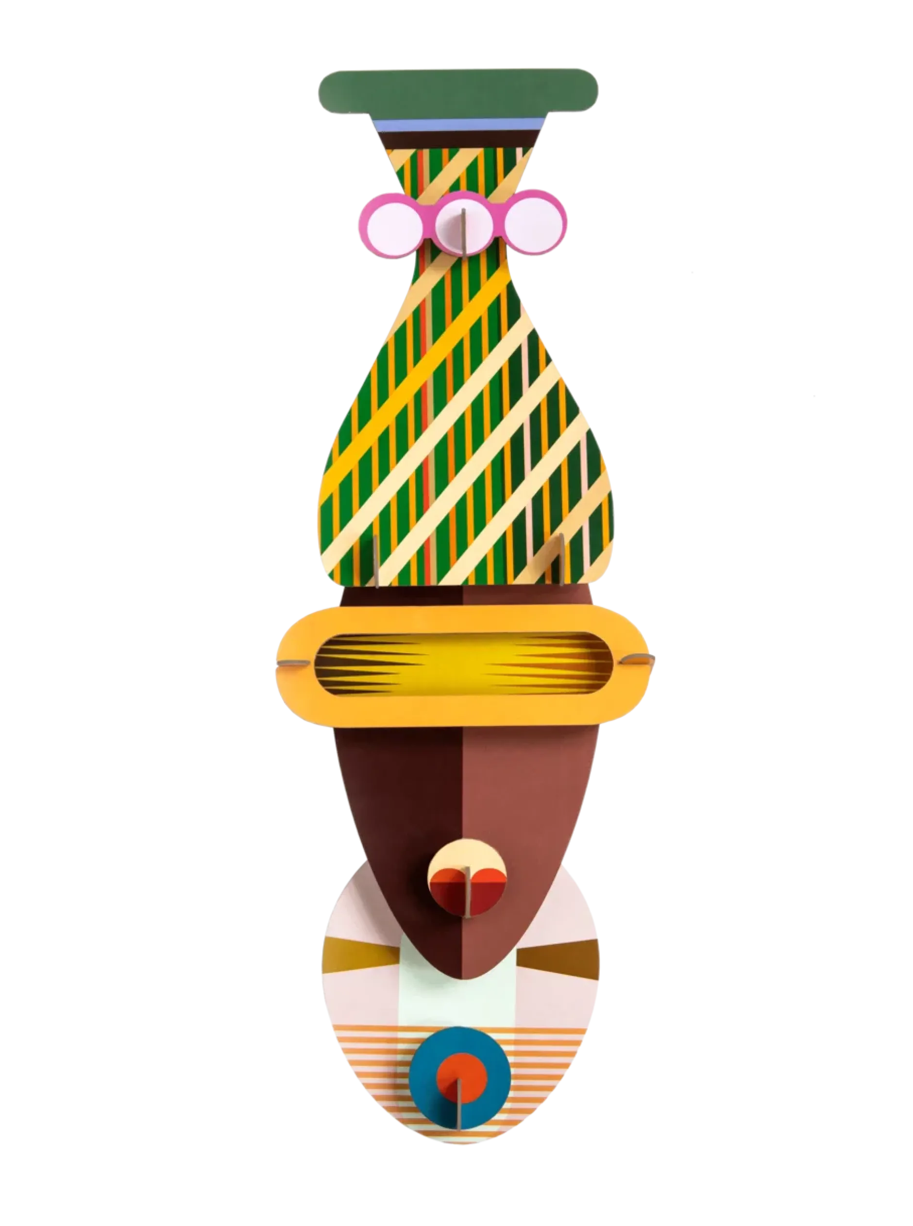 Wanddeko Papier 'Gemusterte Maske'