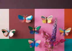 Wanddeko Papier 'Gemusterter Schmetterling'
