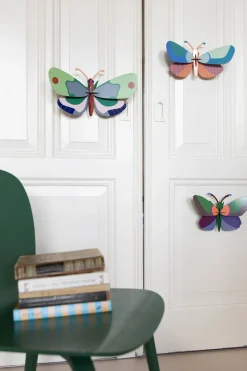 Wanddeko Papier 'Gemusterter Schmetterling'