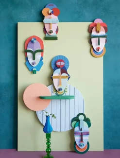 Wanddeko Papier 'Geometrische Maske'