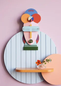 Wanddeko Papier 'Geometrisches Gesicht'