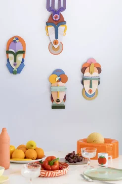 Wanddeko Papier 'Geometrisches Gesicht'