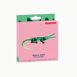 Wanddeko Papier 'Gestreifter Alligator'