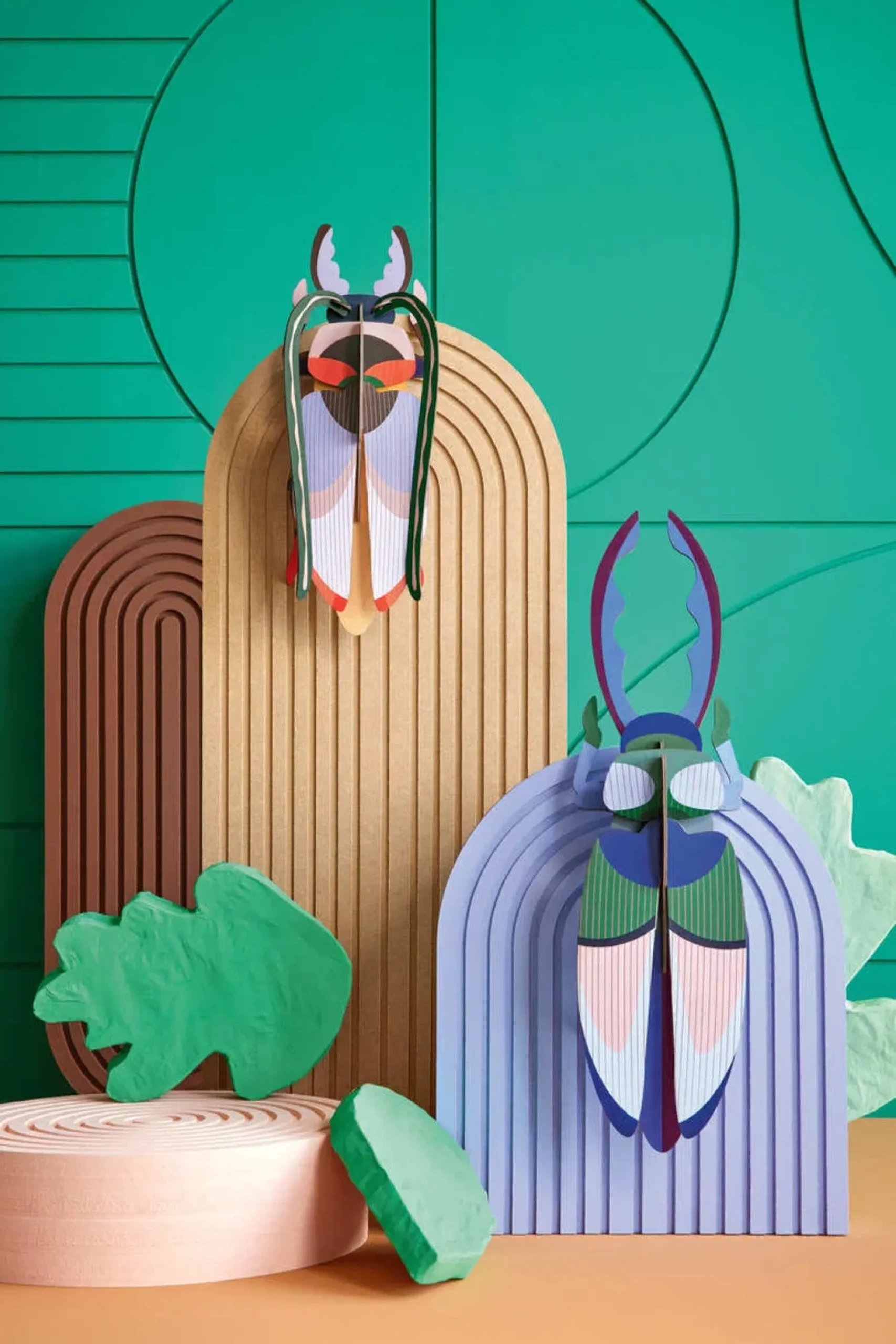 Wanddeko Papier 'Geweihkäfer'
