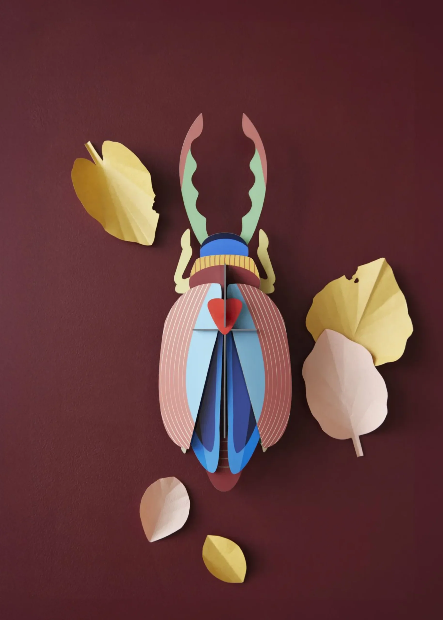 Wanddeko Papier 'Geweihkäfer mit Kamm'