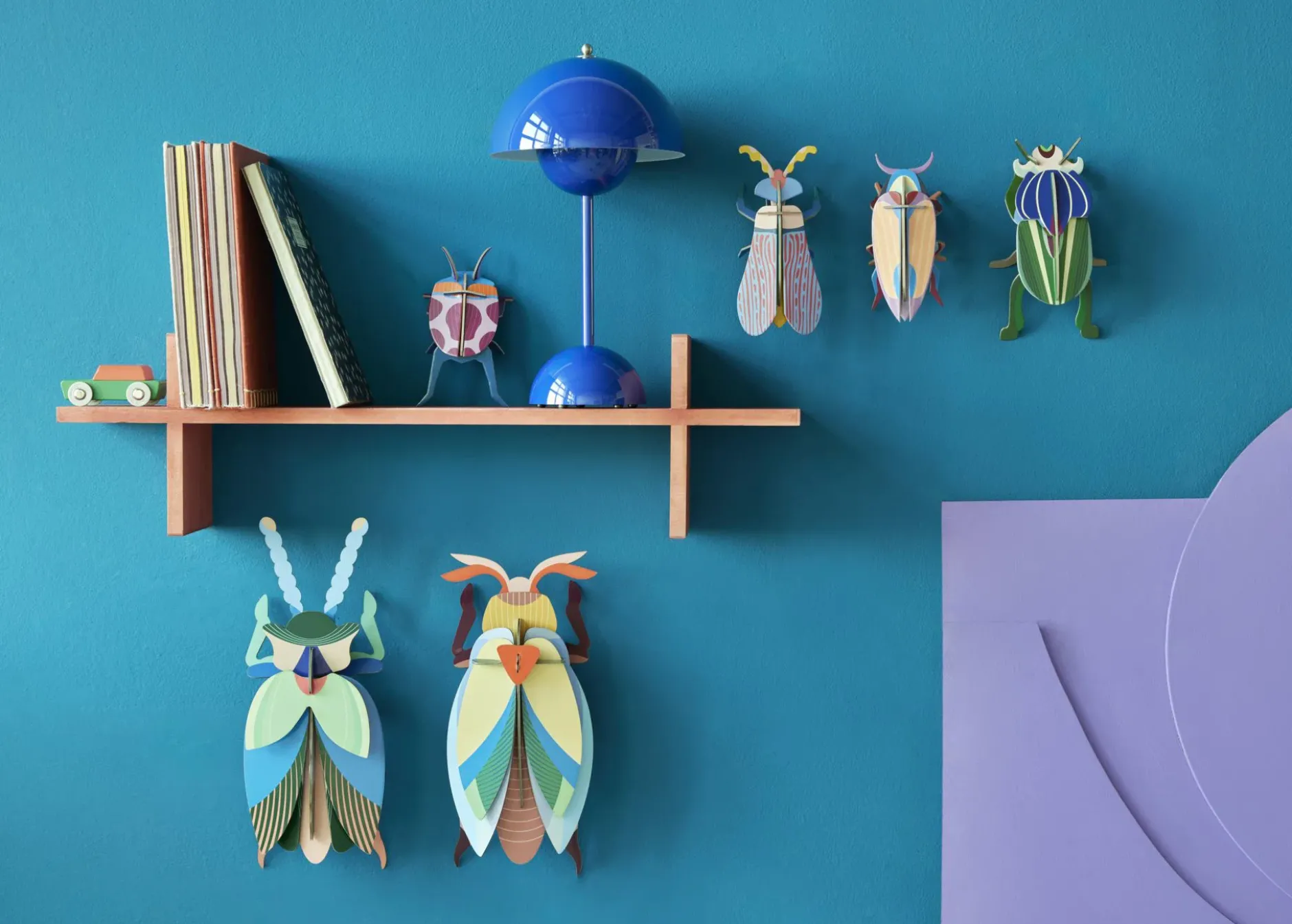 Wanddeko Papier 'Geweihkäfer mit Kamm'