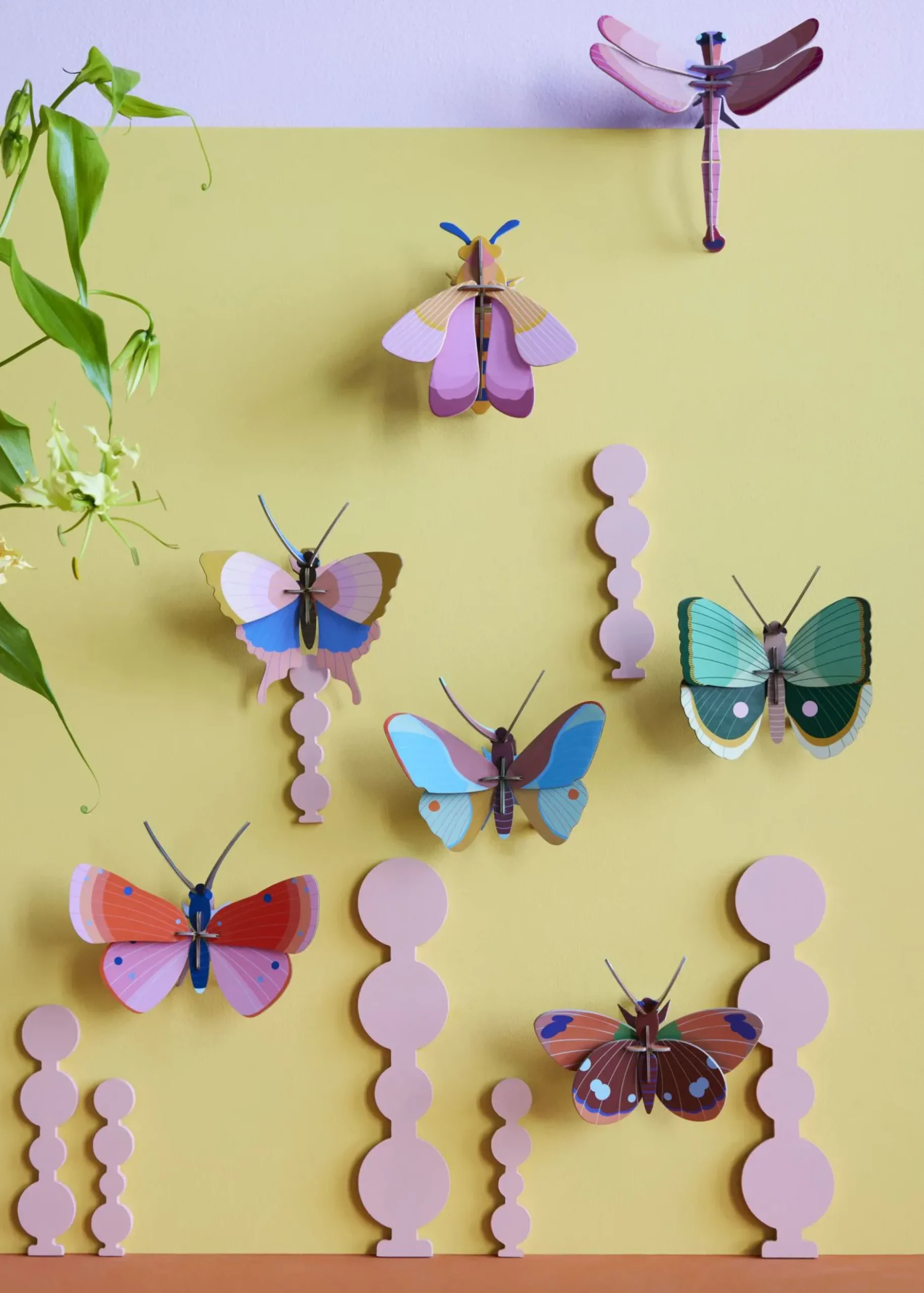 Wanddeko Papier 'Jade-Schmetterling'