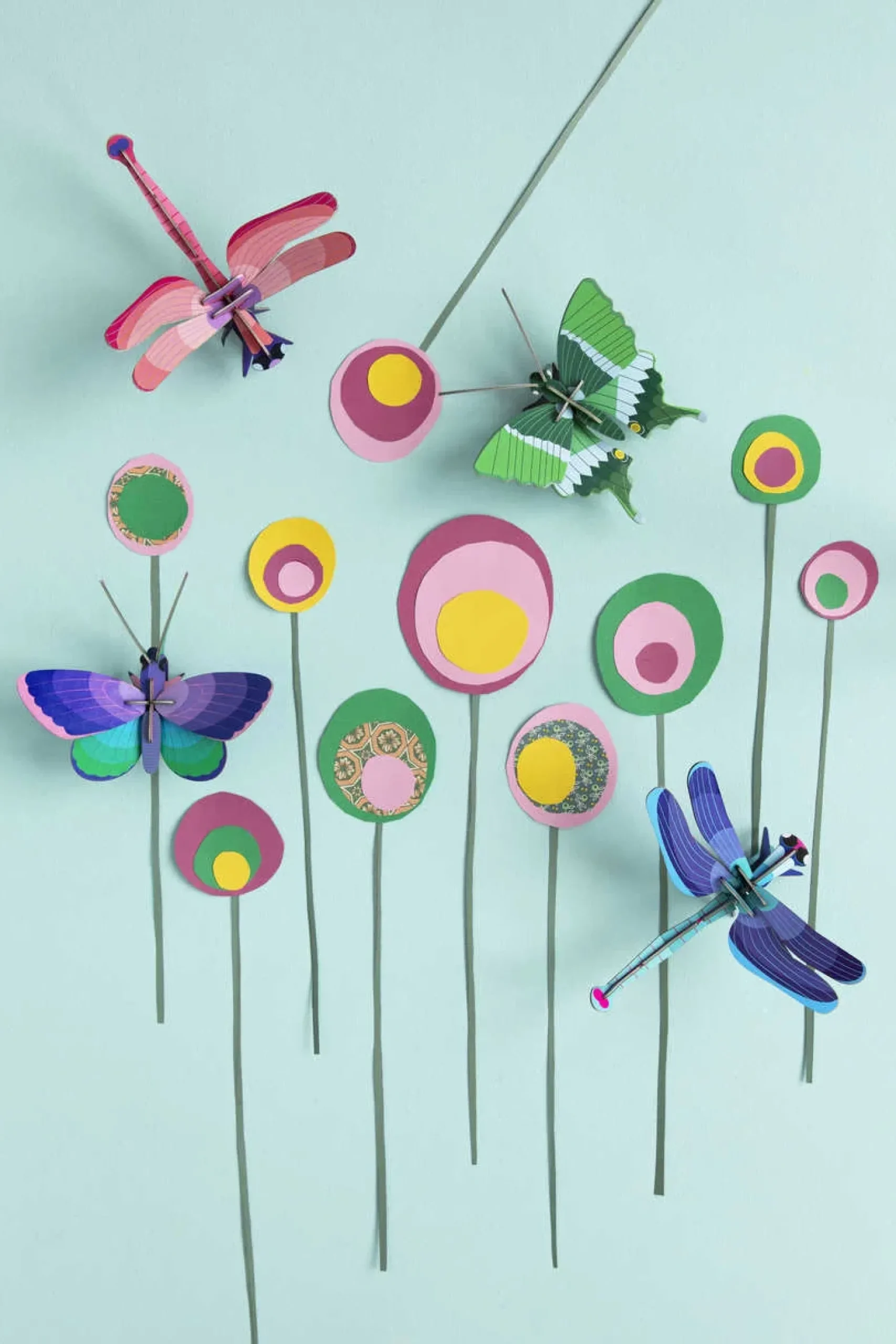 Wanddeko Papier 'Jade-Schmetterling'